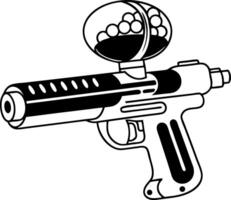Paintball Gun Illustration for Recreational Sports and Game Design Projects vector