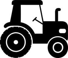 Silhouette of Agricultural Tractor for Farming and Machinery Design vector