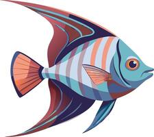 Vibrant Angelfish Art Colorful Marine Illustration vector