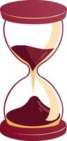 Vintage Hourglass Sand Timer Graphic Illustrating Time Passing Concept vector