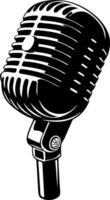 Vintage Microphone Illustration for Music and Broadcasting Themes vector