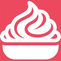 Whipped Cream Simple Design for Food and Dessert Applications vector