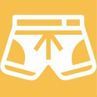 Yellow Summer Swim Trunks for Beachwear and Vacation Apparel vector