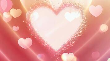 Glitter Glow Heart Background Loop - Particle Glow Seamless Loop video