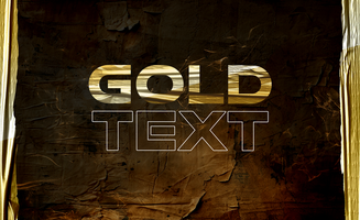 Gold Text Effect Template psd
