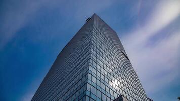 A timelapse of cloud reflecting on the building in Shinjuku Tokyo wide shot video