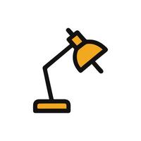 A lamp with a light on it vector