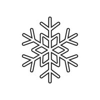 Snowflake icon in line style on white background vector