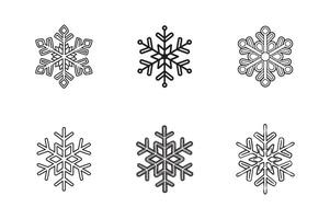 Snowflake icon set illustration vector