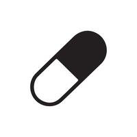 Pill capsule icon design on white background vector