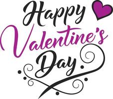 Happy Valentines Day Typography Design vector