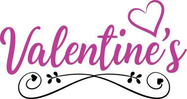 Valentines Day Typography Design vector