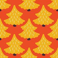 Christmas tree Christmas seamless pattern design for wallpaper, fabric, notebook, greeting card, wrapping paper vector