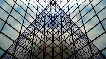 Illusion made of vertical and horizontal lines against sky video