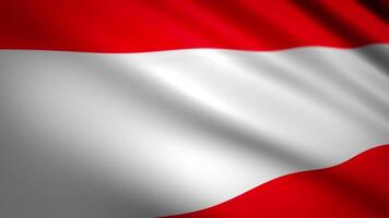 National flag of Austria with white between red stripes video