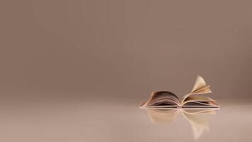 Paper book pages turned by strong wind in different ways video