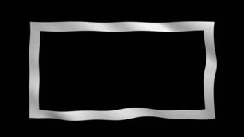 White frame and space for template on black and chromakey video