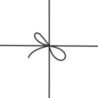 Gift bow line icon.Ribbon with knot doodle, line hand drawing on transparent background. Sketch knot presents isolated. illustration EPS 10. vector