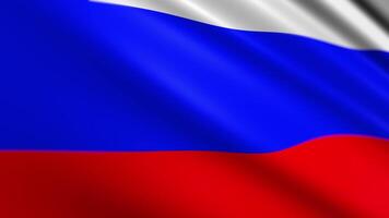 National flag of Russia with white blue and red stripes video