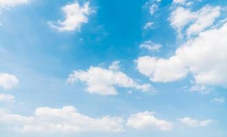 A blue sky with clouds and a few clouds photo