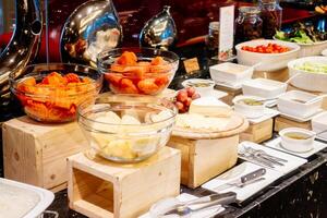 A buffet with many different foods photo