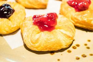 A plate with a bunch of pastries on it photo