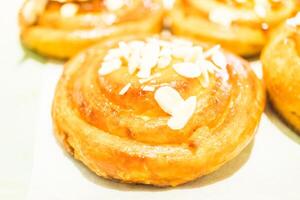 A pastry with almonds photo