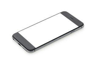 An iphone with blank screen on a white background photo