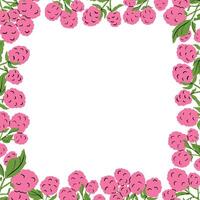 Raspberry Frame Border Cartoon Colored Illustration vector