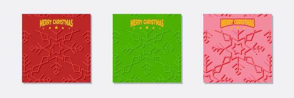 Christmas card collection. simple design for christmas and new year vector