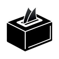 Tissue box silhouette icon design vector