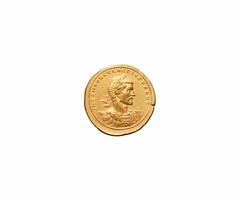 coin, monument, old, metal, isolated, background, white, means o photo