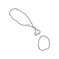 Map of the island of guadeloupe vector