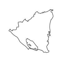 Map of guatemala outline illustration vector