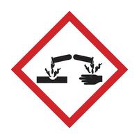 A sign with two hands holding a hammer and a sign that says 'dangerous' vector