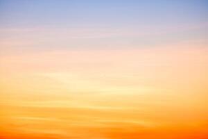 like a bright golden and blue sky. The sunrise is decorated with clouds in various shapes, everning,Twilight, Large size, High definition landscape photo