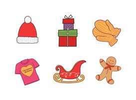 Christmas Ornament and Happy New year design set vector