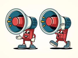 Megaphone character cartoon mascot, suitable for business, marketing, promotion and design elements vector