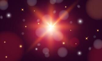 Happy holidays background with bokeh and starlight effects. vector