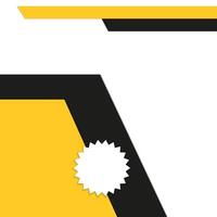 A yellow and black background with a white star vector