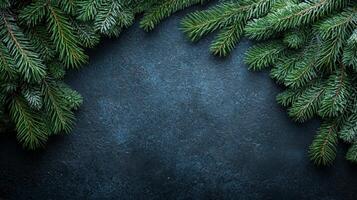 A black background with a green border of leaves. The leaves are arranged in a way that they form a frame around the black background. The leaves are large and vibrant, creating a sense of depth photo
