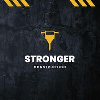 Concrete Construction Business Card template