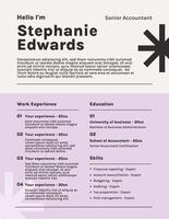 Simple Resume for Senior Accountant Template