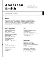 Professional Manager ATS Resume template