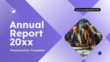 Modern Annual Report Presentations Template
