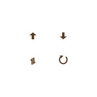 Up and down arrow icon. Illustration icon download, upload, sync, and refresh isolated on white background. Design element illustration with technology theme vector
