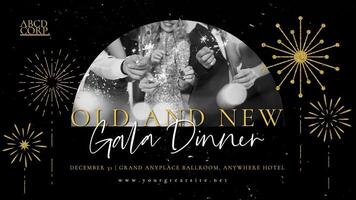 Company New Year Gala Dinner Presentation template
