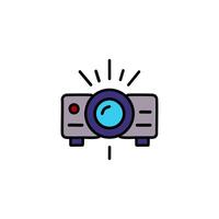 Projector icon. Flat illustration. Can be used for web and mobile vector