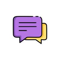 Speech bubble , Social media related filled design editable outline icon vector