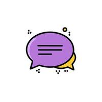 Speech bubble icon, illustration. Flat design style. vector